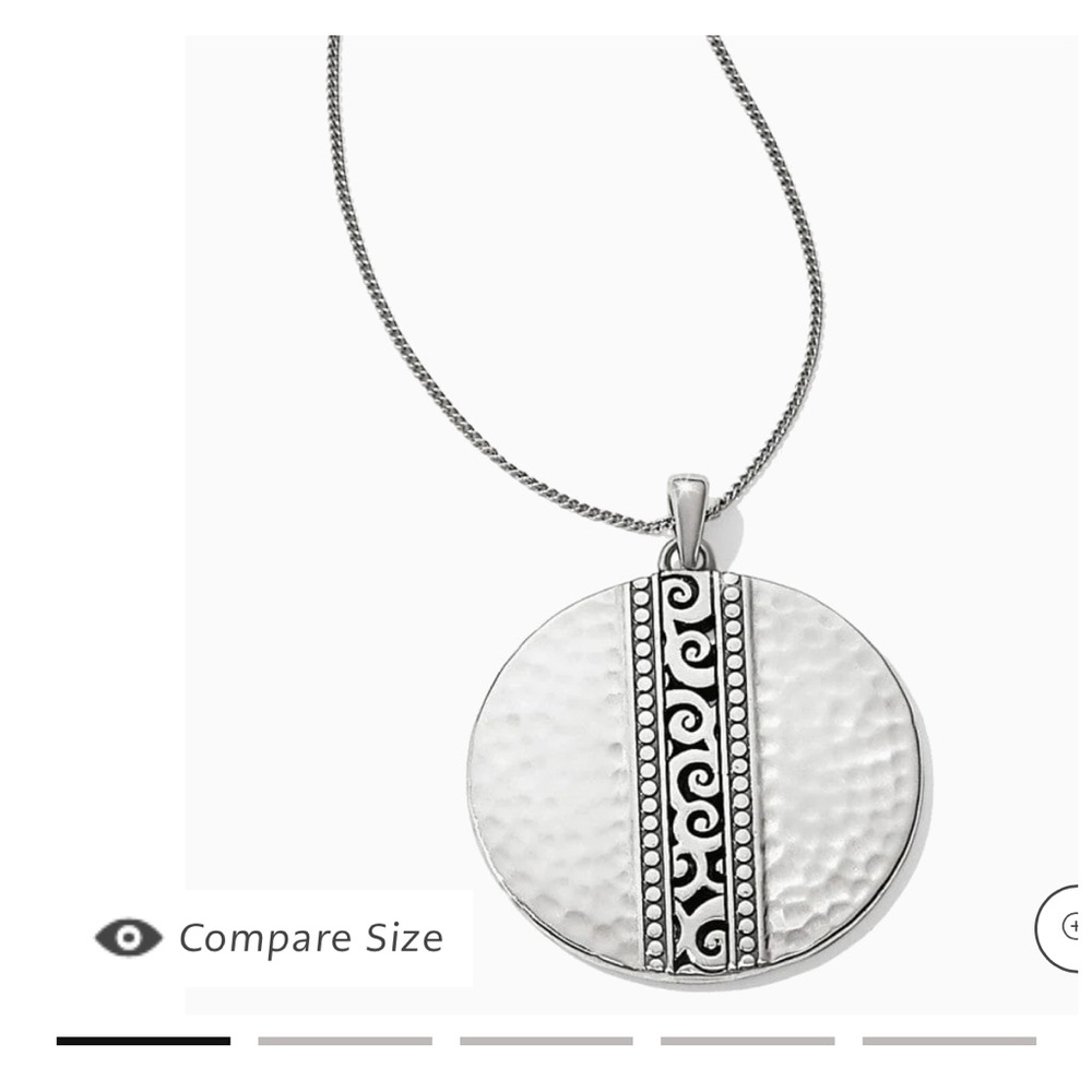 NWOT Brighton Mingle Disc Silver Pendant Necklace